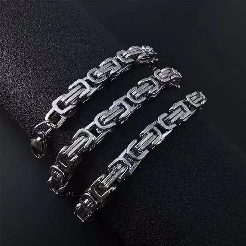 ブレスレットメンズ シンプル重厚感バイザーデザインブレスレット