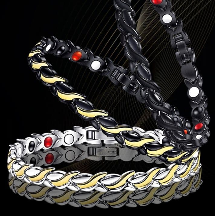 ブレスレットメンズ 磁石ツイストブレスレット