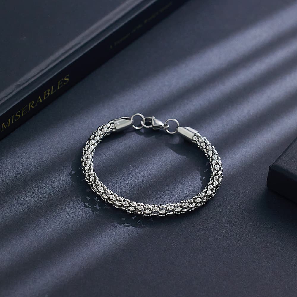 ブレスレットメンズ クラシック編み込みブレスレット