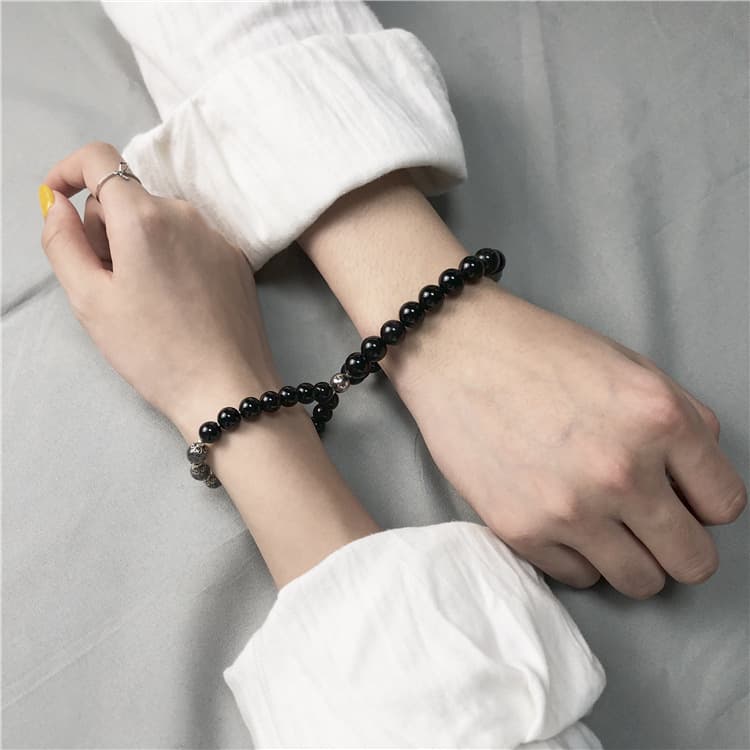 ブレスレットメンズ シンプル天然石ブレスレット