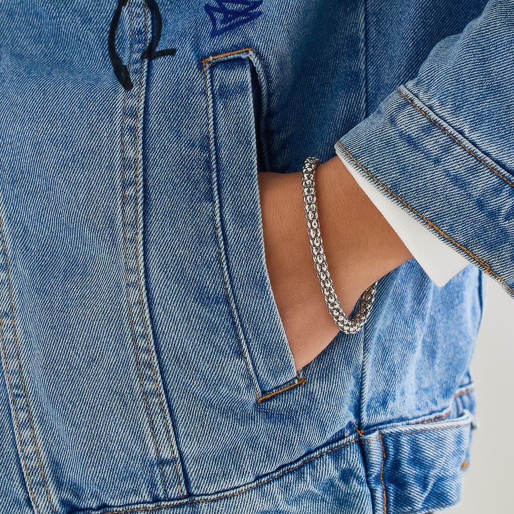 ブレスレットメンズ クラシック編み込みブレスレット