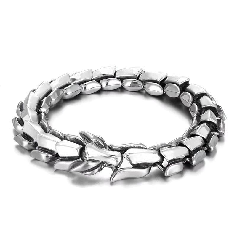 ブレスレットメンズ 荒々しい龍の鎖ブレスレット