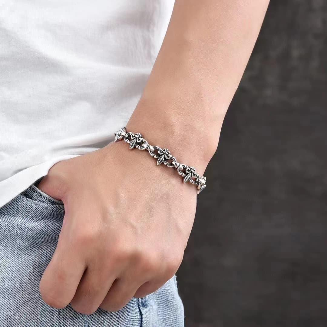 ブレスレットメンズ 王家の紋章デザインブレスレット