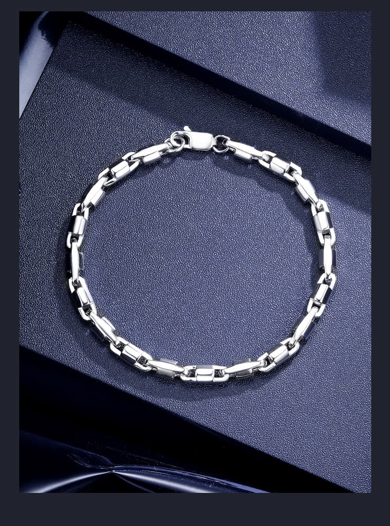 ブレスレットメンズ 上質シンプル チェーンブレスレット